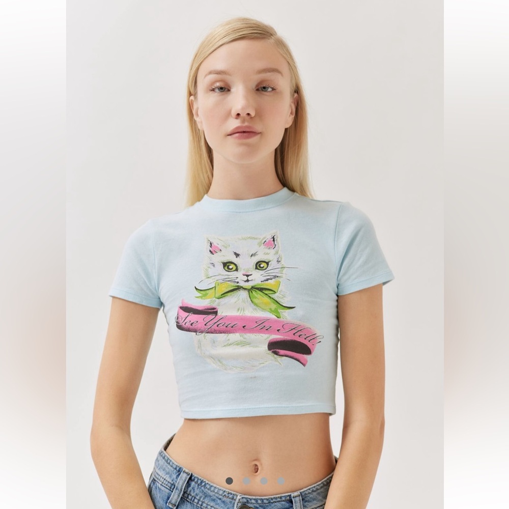 Urban Outfitters cat baby tee